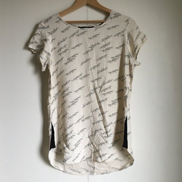 Vero Moda Boca Short Sleeve Dot Cluster Cream Hipster Blouse - Picture 1 of 15